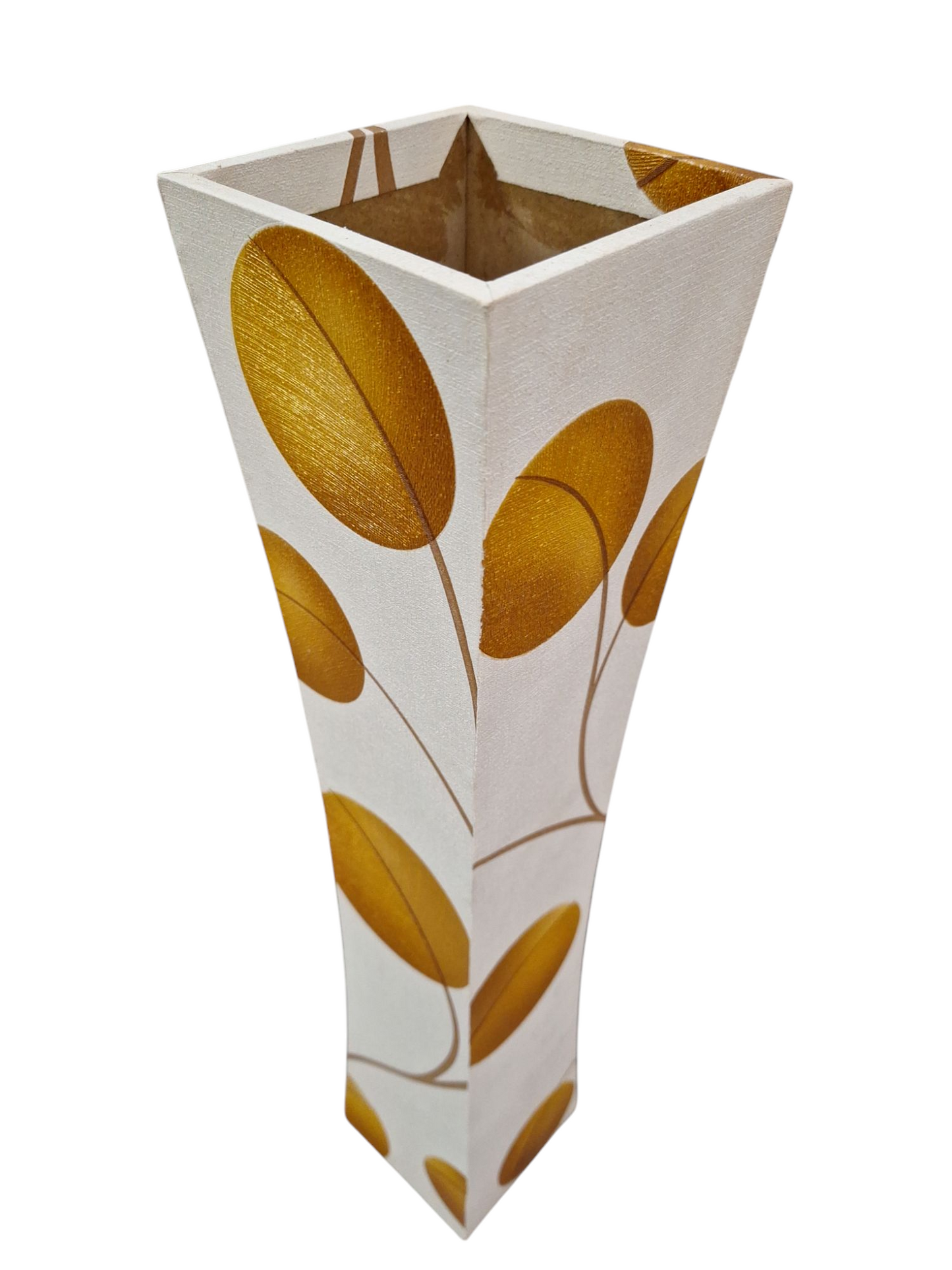 Florero de Madera Hoja de Dolar - DF184