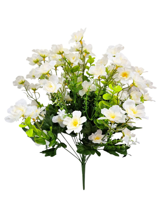 Ramo con follaje de dolar y flor - DF219