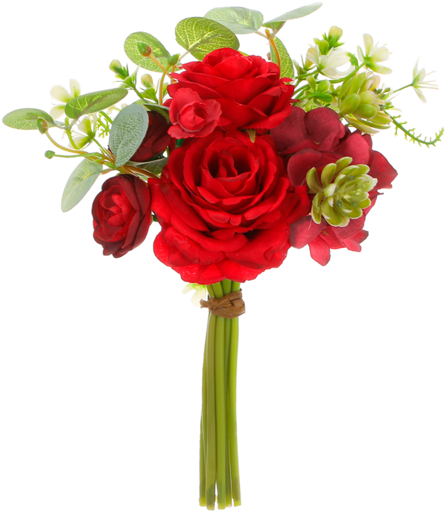 Ramo Rosas y Hortensias Rojo