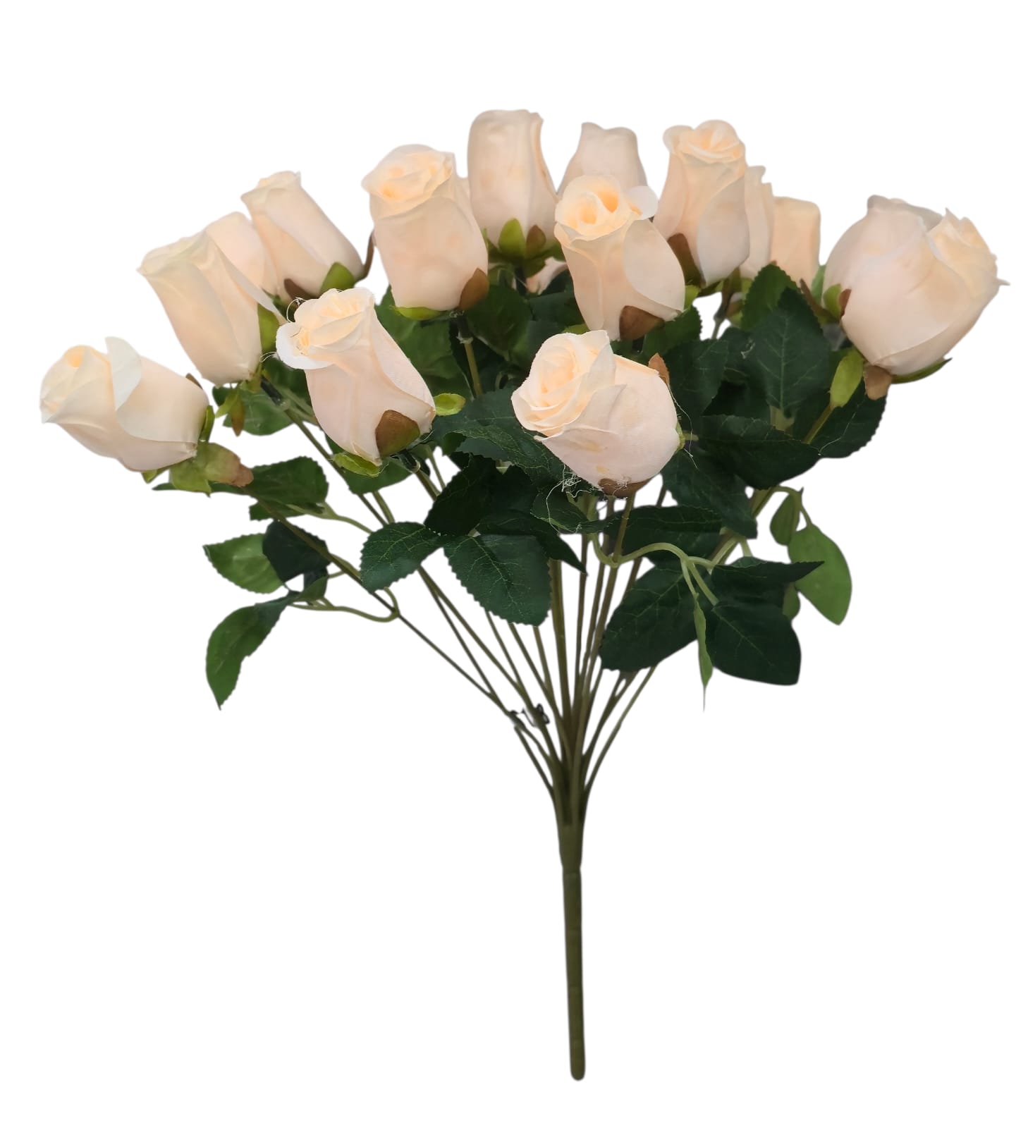 Ramo X18 Botones Rosas Beige
