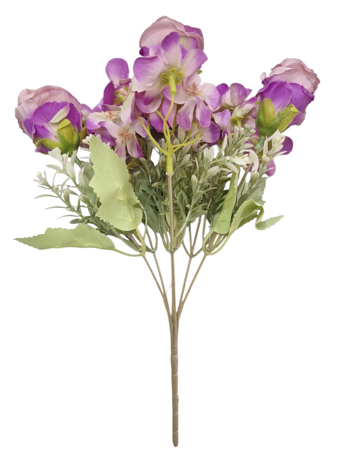 Ramo Rosas Con Hortensias Lila