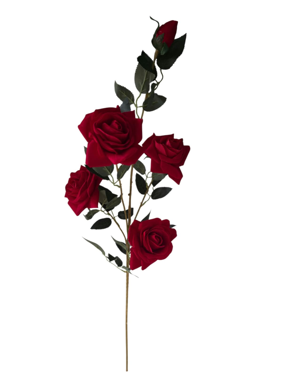 Vara de Rosa de Terciopelo Rojo